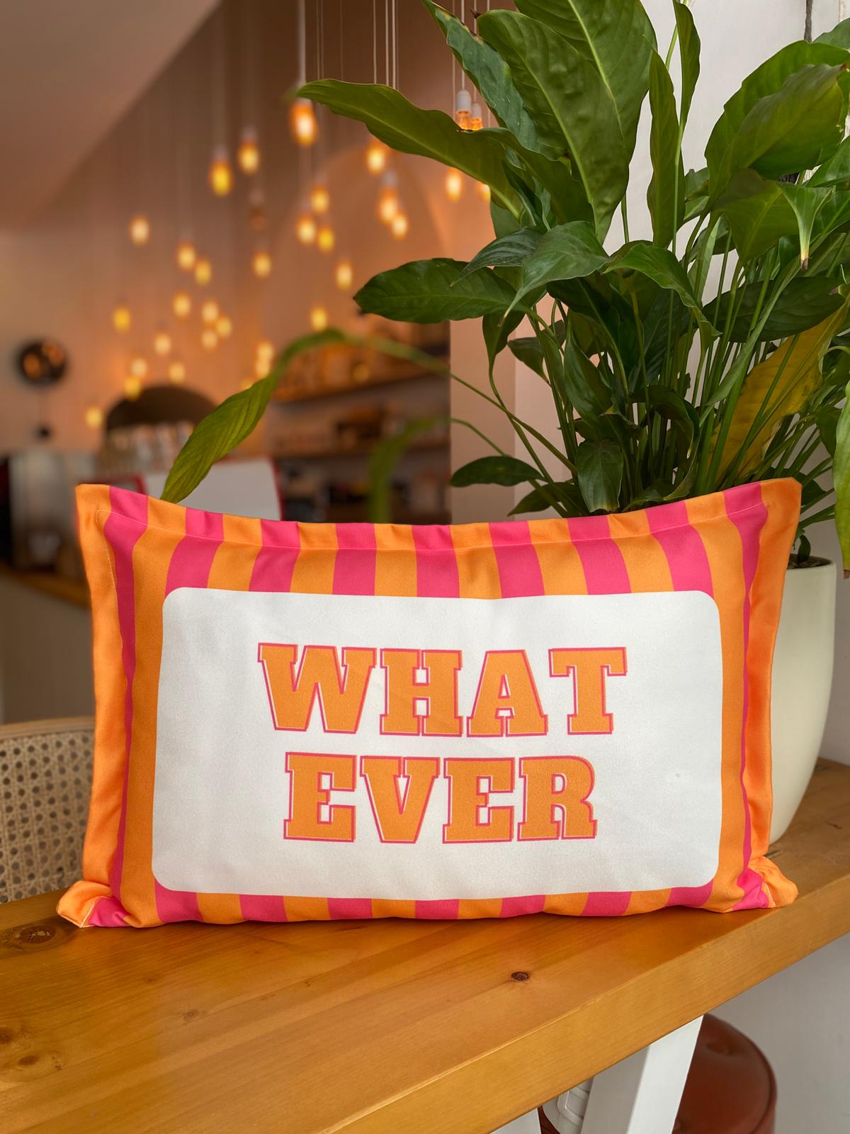 What Ever - Love Yazılı 2li Kırlent Kılıfı Seti - 30x50 cm